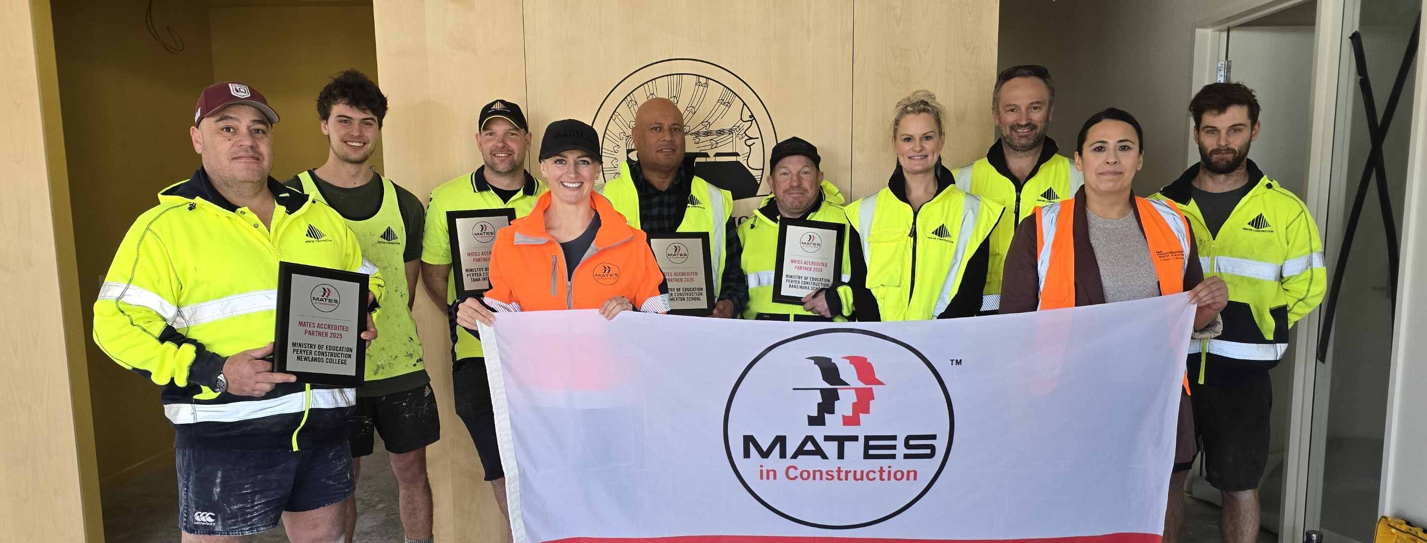 Peryer team achieve Mates In Construction Accreditation on four sites in September.